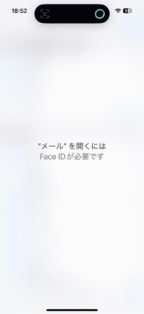 Face IDを求められる